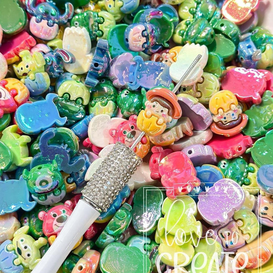 Toy mix of 10 -Perfect for pen making Charms, and Keychains - Crafting Supplies