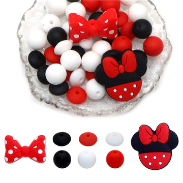 Silicon mouse bead set 40 pcs