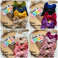 Velvet Hair Bow without Clip - Fashion Hair Accessory