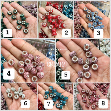 Rhinestone Spacers for Pen Making- 10 pieces set