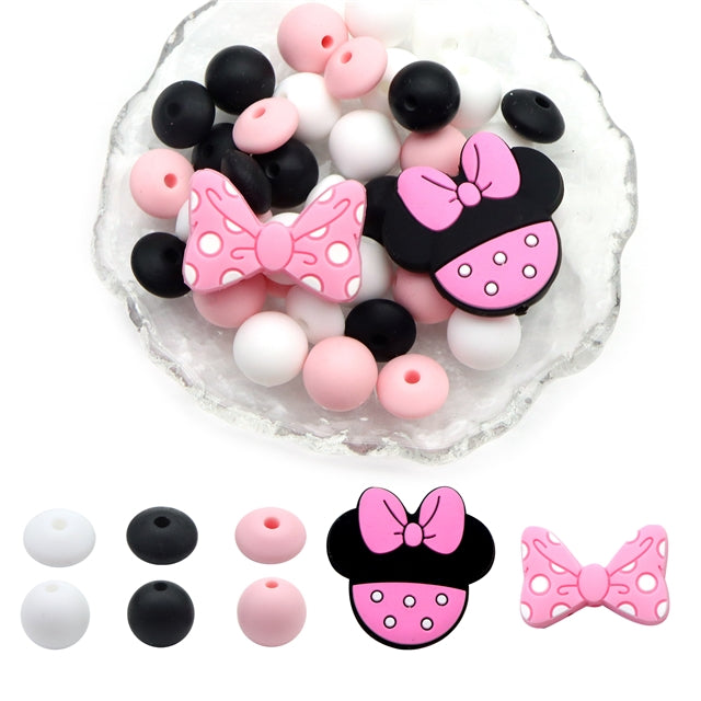 Silicon mouse bead set 40 pcs