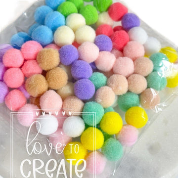 Multicolor Mini Pom Poms for Crafting - Perfect for DIY Projects